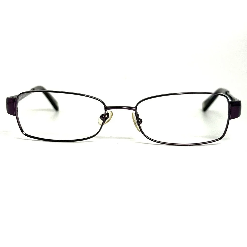 Nine West NW1011 505 Purple Rectangular Metal Eyeglass Frames 52-17-135